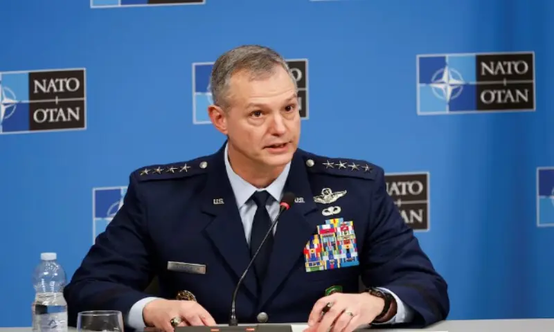 NATO Supreme Allied Commander Europe, U.S. Air Force General Alexus Grynkewich attends a joint news conference at NATO headquarters in Brussels, Belgium, on January 22, 2026. Reuters