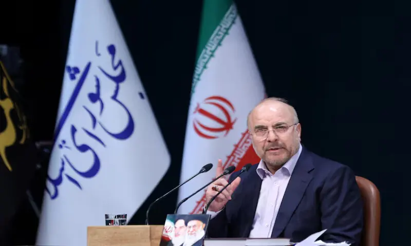 Iranian Parliament Speaker Mohammad Bagher Ghalibaf. – Reuters Iranian Parliament Speaker Mohammad Bagher Ghalibaf. – Reuters