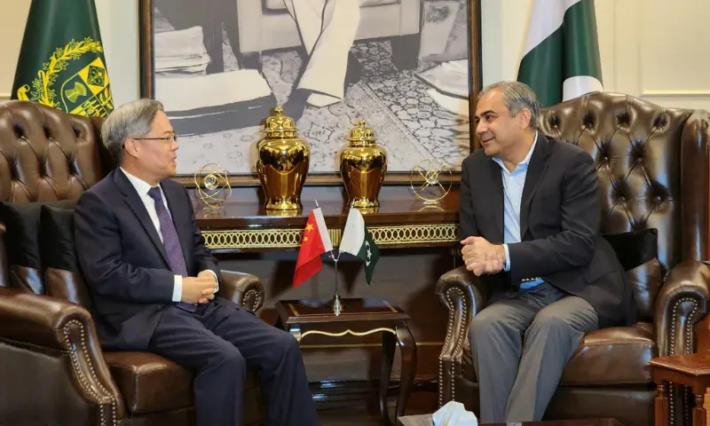 Federal Interior Minister Mohsin Naqvi and Chinese Ambassador Jiang Zedong. – APP Federal Interior Minister Mohsin Naqvi and Chinese Ambassador Jiang Zedong. – APP