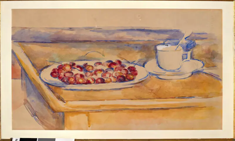 A handout picture of the painting “Cup and Plate of Cherries” by Paul Cezanne. – Reuters A handout picture of the painting “Cup and Plate of Cherries” by Paul Cezanne. – Reuters