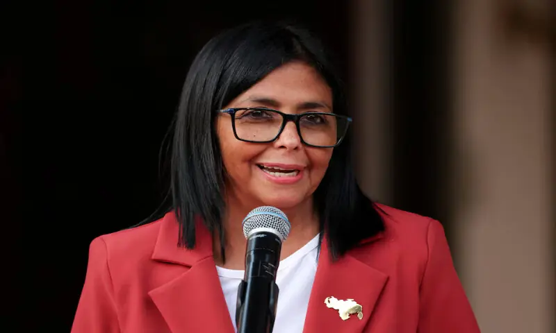 Venezuela&rsquo;s interim President Delcy Rodriguez. &ndash; Reuters