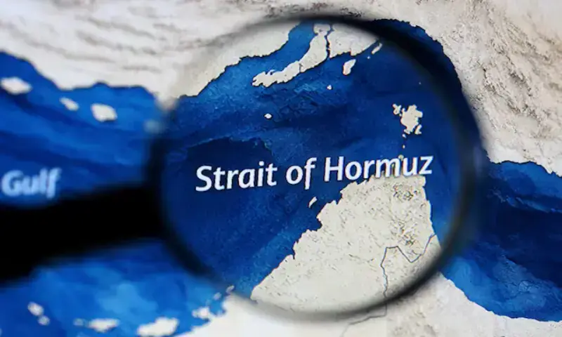 A map showing the Strait of Hormuz in this illustration. &ndash; Reuters