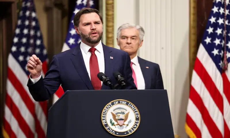 US Vice President JD Vance speaks next to Administrator for the Centres for Medicare & Medicaid Services Mehmet Oz in Washington, DC. – Reuters US Vice President JD Vance speaks next to Administrator for the Centres for Medicare & Medicaid Services Mehmet Oz in Washington, DC. – Reuters