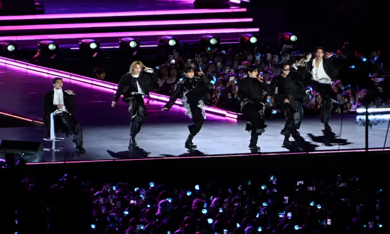K-pop boy band BTS perform onstage during a comeback concert at Gwanghwamun Square on March 21, 2026, in Seoul, South Korea. – Reuters K-pop boy band BTS perform onstage during a comeback concert at Gwanghwamun Square on March 21, 2026, in Seoul, South Korea. – Reuters