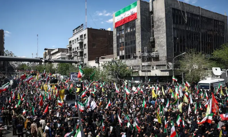 Iranian people attend a ceremony marking 40 days since the late Supreme Leader of Iran, Ayatollah Ali Khamenei, was killed in Israeli and US strikes, in Tehran, Iran. &ndash; Reuters