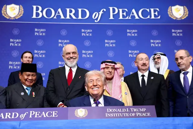 Board of Peace members. &ndash; Reuters file