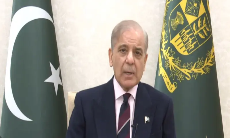 Prime Minister Shehbaz Sharif. Screengrab/Aaj TV