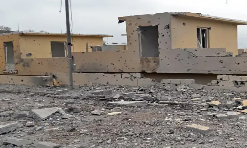 This home, used as an office and living quarters by exiled Iranian PAK fighters, was bombed in the first days of the war in a precision strike. &ndash; Reuters