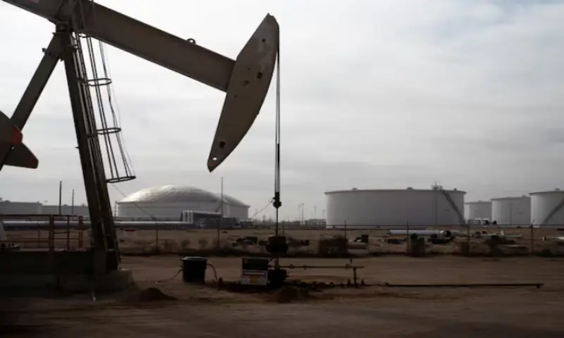 A pump jack operates near a crude oil reserve in the Permian Basin oil field near Midland, Texas, US. &ndash; Reuters
