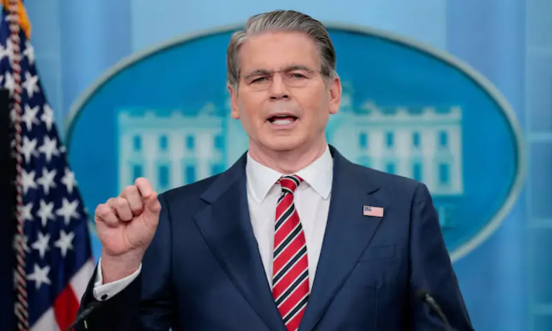 US Treasury Secretary Scott Bessent speaks during a press briefing at the White House in Washington, DC. – Reuters US Treasury Secretary Scott Bessent speaks during a press briefing at the White House in Washington, DC. – Reuters
