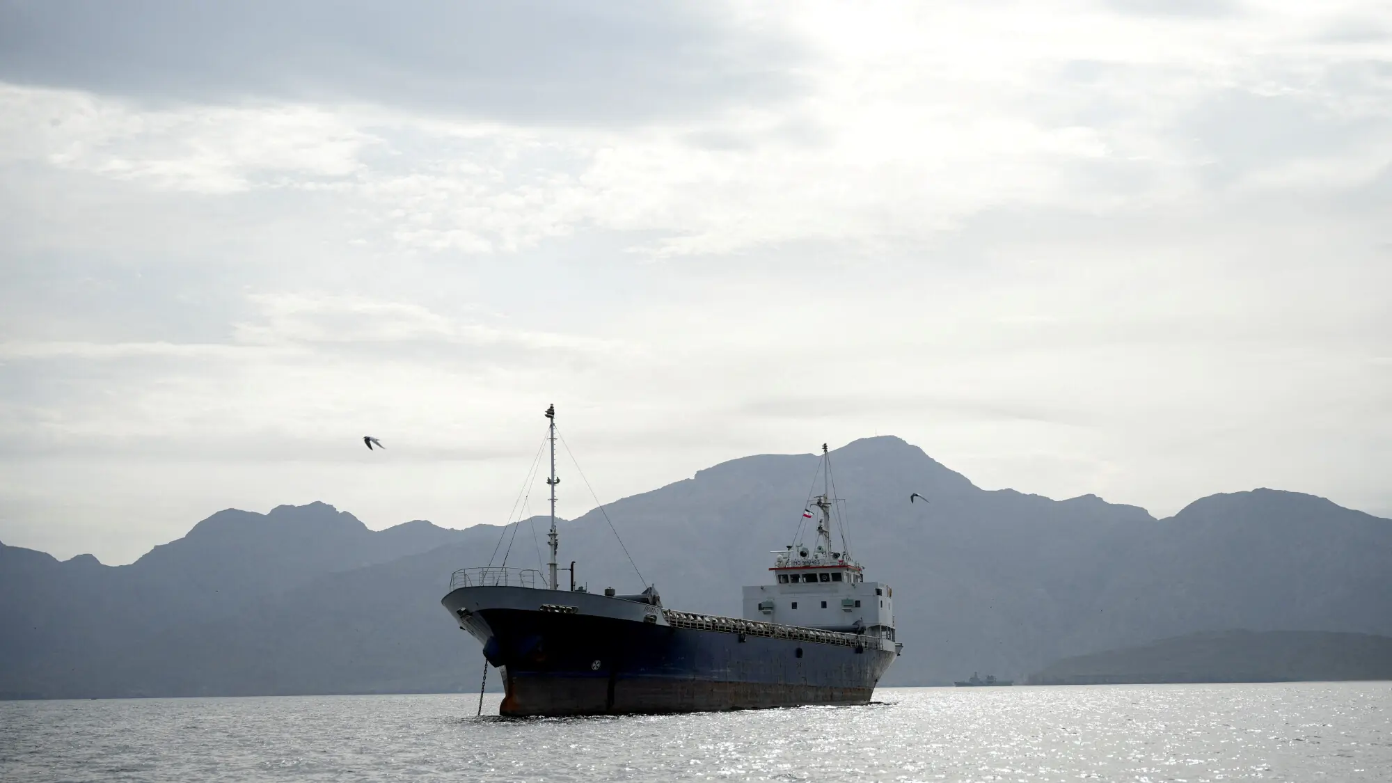 A vessel in the Strait of Hormuz, off the coast of Oman&rsquo;s Musandam province, &ndash; Reuters