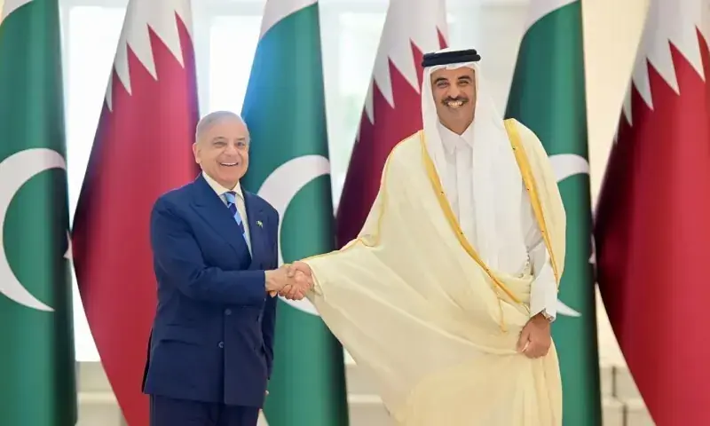 Prime Minister Shehbaz Sharif met Emir Sheikh Tamim bin Hamad Al Thani in Doha on Thursday. Prime Minister Shehbaz Sharif met Emir Sheikh Tamim bin Hamad Al Thani in Doha on Thursday.