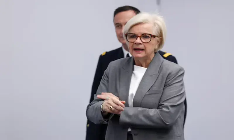 French Armed Forces Minister Catherine Vautrin arrives for a meeting of France&rsquo;s defence and security council held by President Emmanuel Macron following the Iran war ceasefire announcement and to address the return of Cecile Kohler and Jacques Paris, two French nationals freed by Iran after three and a half years in detention, at the Elysee Palace in Paris, France. &ndash; Reuters