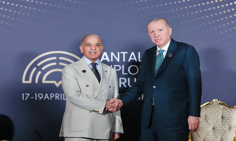 Prime Minister Shehbaz Sharif and Turkish President Recep Tayyip Erdogan.