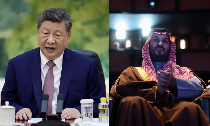 China&rsquo;s President Xi Jinping and Saudi Arabia&rsquo;s Crown Prince Mohammed bin Salman. &ndash; Reuters