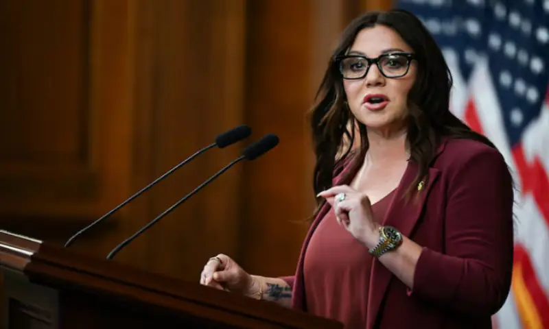 US Secretary of Labour Lori Chavez-DeRemer speaks at a press conference with US Speaker of the House Mike Johnson and other House Republicans, more than a month into the ongoing US government shutdown on Capitol Hill in Washington, DC, US. &ndash; Reuters