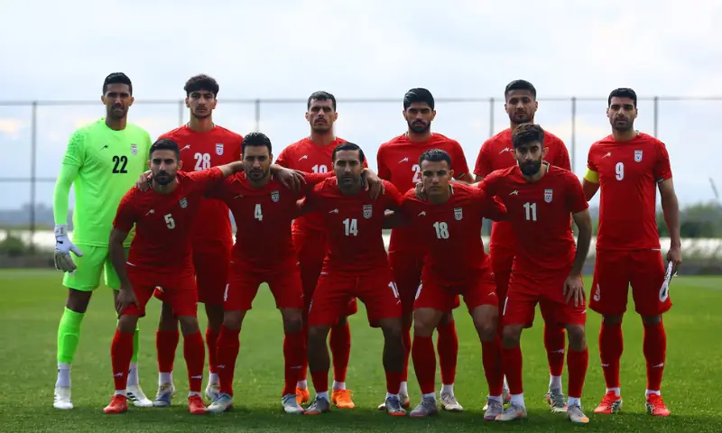 Iranian football team. -- Reuters