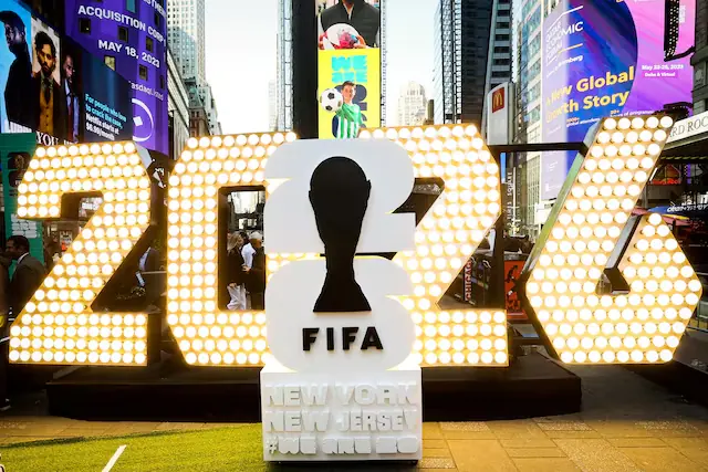 he New York/New Jersey's FIFA World Cup 2026 logo. -- Reuters
