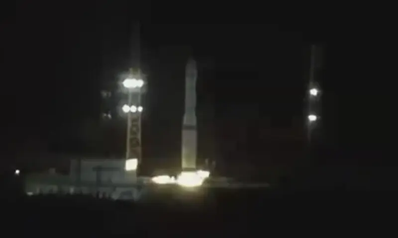 The satellite was launched by Pakistan Space and Upper Atmosphere Research Commission from China&rsquo;s Taiyuan Satellite Launch Centre. Screengrab/Aaj TV