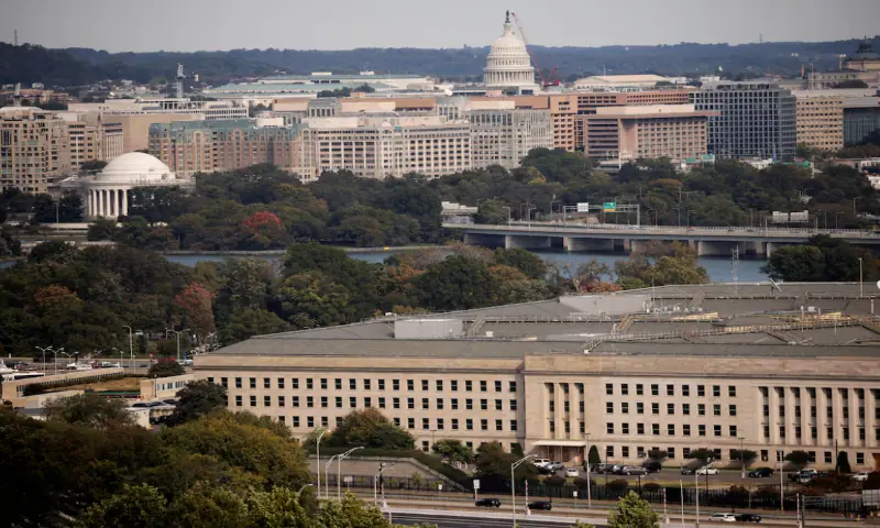 The Pentagon building is seen in Arlington, Virginia, US. -- Reuters