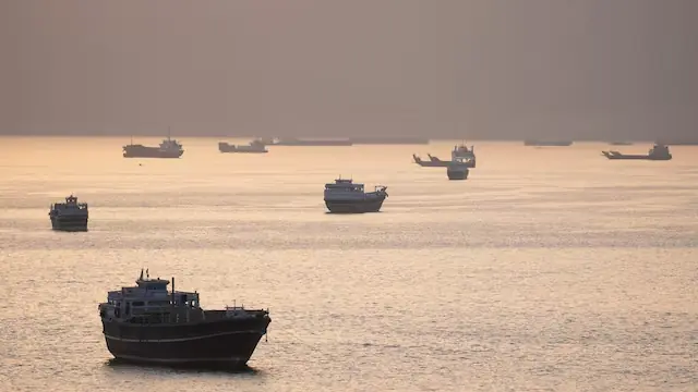Ships and boats in the Strait of Hormuz, Musandam, Oman. -- Reuters