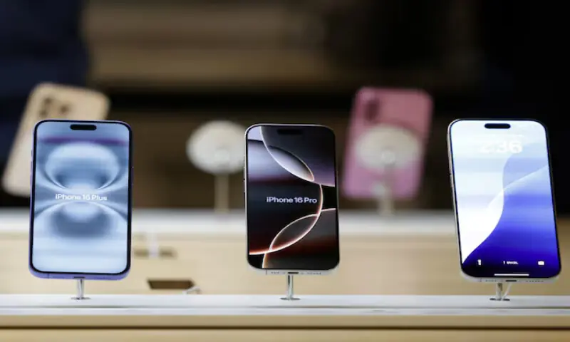 A view of Apple iPhones displayed at an Apple Store at Grand Central Terminal in New York City, New York. -- Reuters