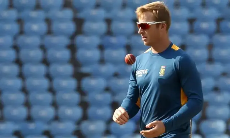South Africa's Simon Harmer. - Reuters