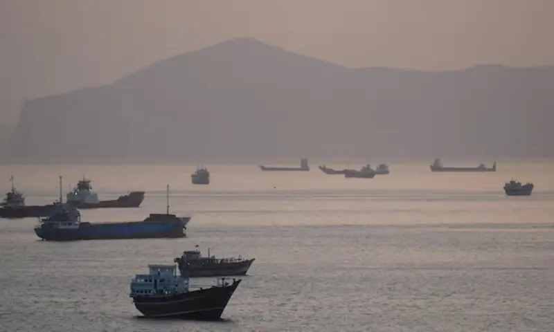 Ships and boats in the Strait of Hormuz, Musandam, Oman, on May 1, 2026. Reuters