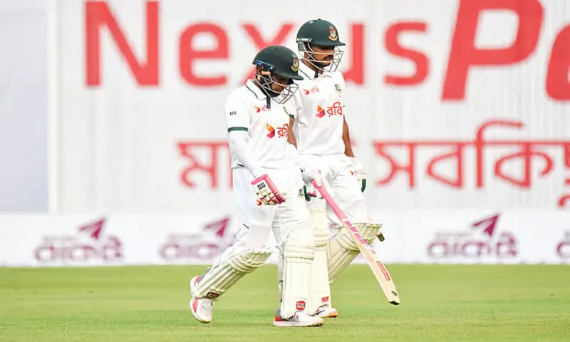 Bangladesh batters Mushfiqur Rahim and Najmul Hossain Shanto. -- Image courtesy X