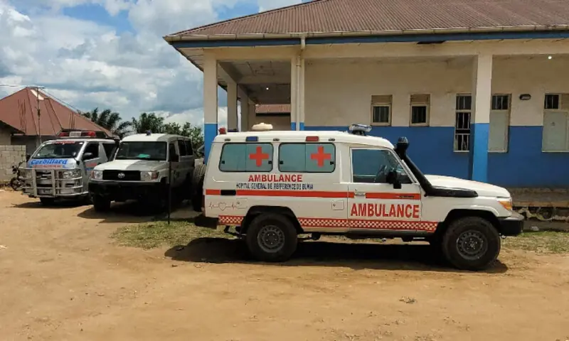 Ambulances parked at Bunia General Referral Hospital following confirmation of an Ebola outbreak in Bunia, Ituri province, Democratic Republic of Congo. -- Reuters Ambulances parked at Bunia General Referral Hospital following confirmation of an Ebola outbreak in Bunia, Ituri province, Democratic Republic of Congo. -- Reuters
