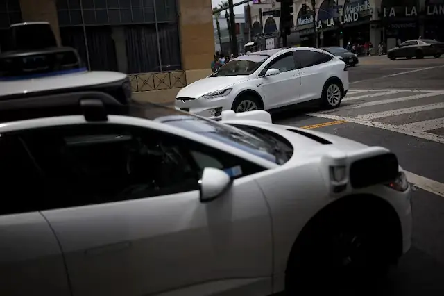 Waymo self-driving car in Los Angeles, California, US. -- Reuters