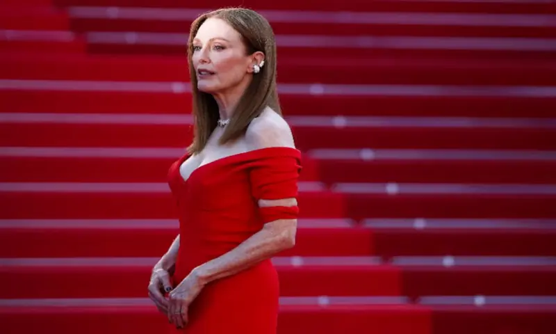 Julianne Moore poses on the red carpet during arrivals for the screening of the film "Garance" (Another Day) in competition at the 79th Cannes Film Festival in Cannes, France. -- Reuters
