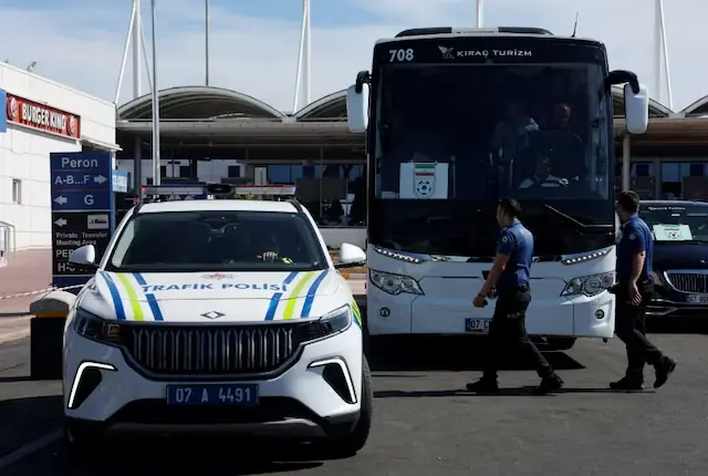 Team Iran arrives in Turkey ahead of trip to the US for FIFA World Cup 2026. -- Reuters