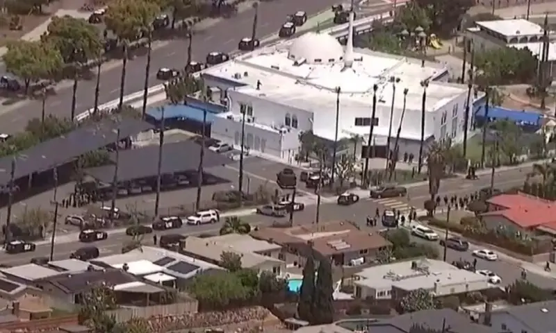Police vehicles crowd nearby streets after an active shooter situation at the Islamic Centre in the Clairemont community of San Diego, California. -- Reuters Police vehicles crowd nearby streets after an active shooter situation at the Islamic Centre in the Clairemont community of San Diego, California. -- Reuters