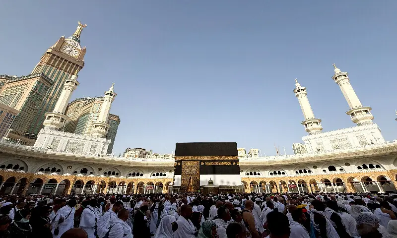 Pilgrims circle the Holy Kaaba and pray at the Grand Mosque ahead of the Haj pilgrimage in the holy city of Makkah, Saudi Arabia. -- Reuters