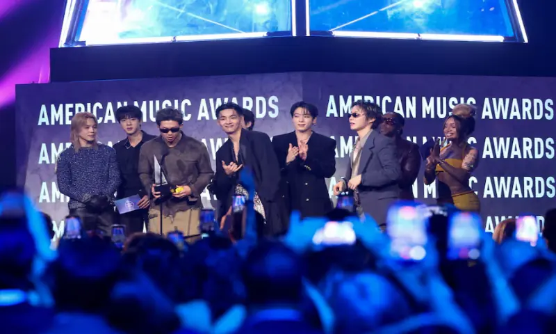BTS wins the award for Song of the Summer for "SWIM" during the 2026 American Music Awards, in Las Vegas, Nevada, US. -- Reuters