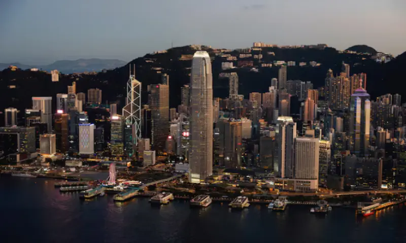 A general view of Two International Finance Centre (IFC), HSBC headquarters and Bank of China in Hong Kong, China. -- Reuters