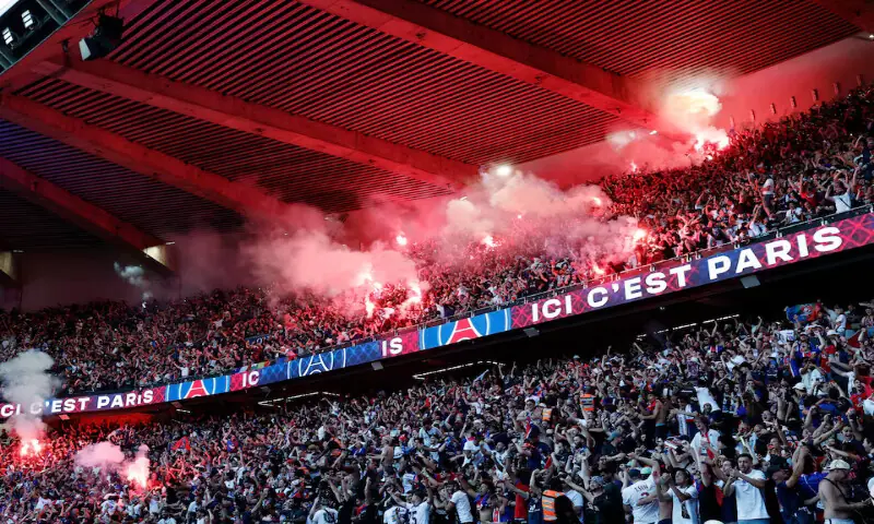 Paris St Germain fans in Paris watch the final of the Champions League. -- Reuters Paris St Germain fans in Paris watch the final of the Champions League. -- Reuters