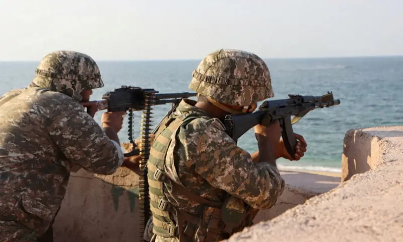Members of the Islamic Revolution Guards Corps navy participate in an exercise in the south of Iran. -- Reuters file