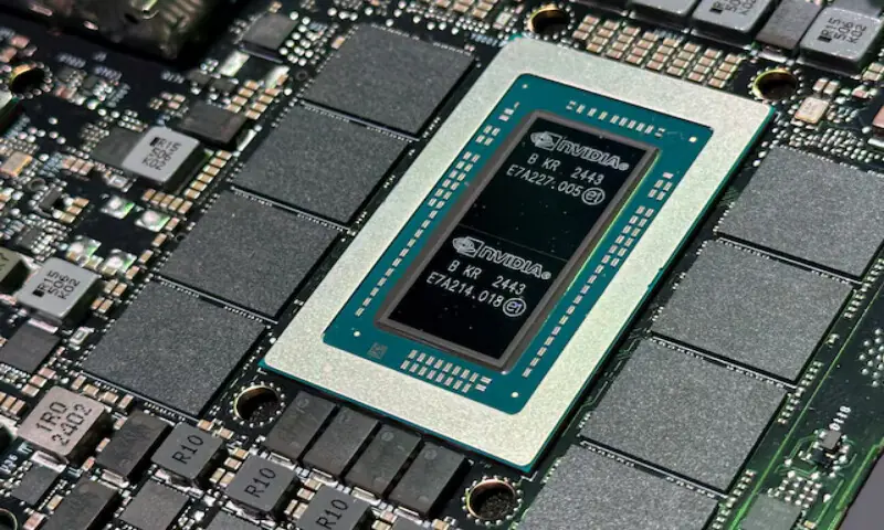 Nvidia GB10 Grace Blackwell Superchip is displayed at the company's GTC conference in San Jose, California. -- Reuters file