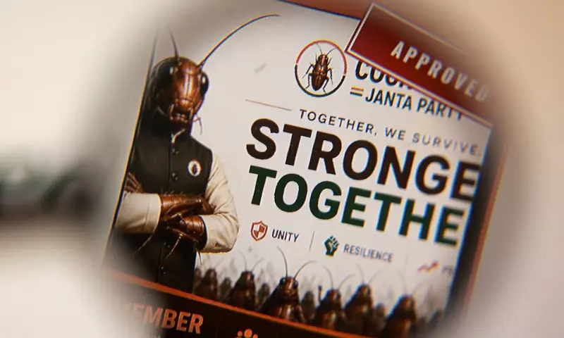 The Cockroach Janta Party Logo. -- Reuters