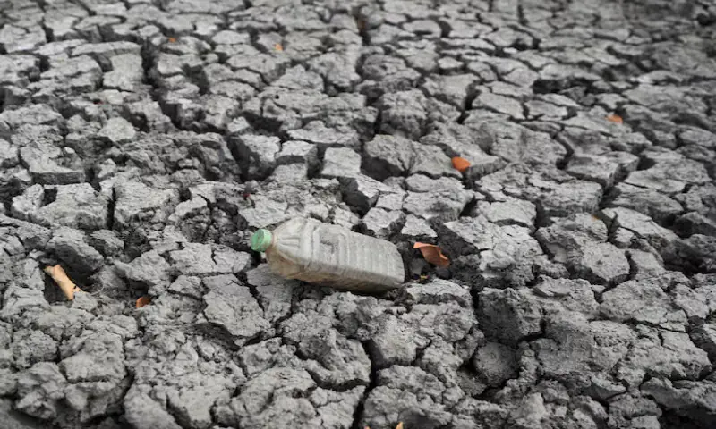 A view of cracked ground at a dam as Zimbabwe is experiencing an El Nino-induced drought in Mudzi, Zimbabwe. -- Reuters file