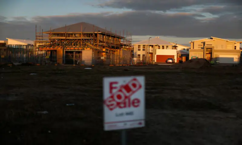 New homes and land for sale are pictured in southern Sydney. -- Reuters file