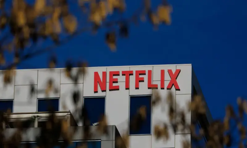 The Netflix logo is shown on one of their buildings in the Hollywood neighbourhood of Los Angeles, California, US. -- Reuters