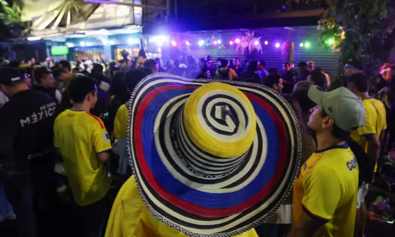 Colombia fans gather during the 2026 FIFA World Cup match between Uzbekistan and Colombia in Mexico City, Mexico. -- Reuters
