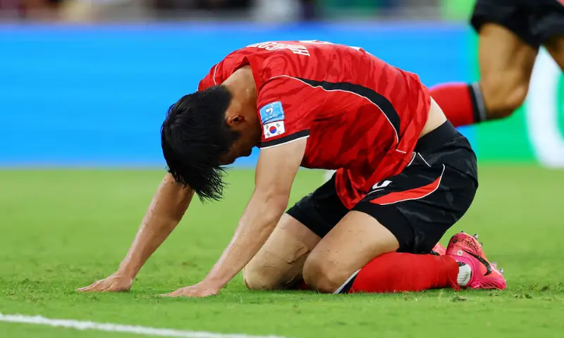 South Korea's Lee Han-Beom reacts in a World Cup match against South Africa in Estadio Monterrey, Monterrey, Mexico. -- Reuters