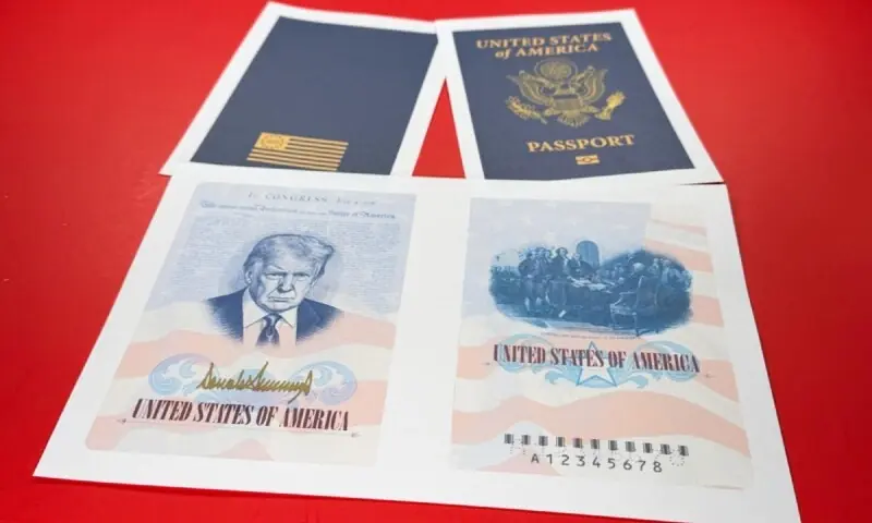 नया US पासपोर्ट डिज़ाइन; ट्रंप ने अपनी फ़ोटो खुद छपवाई