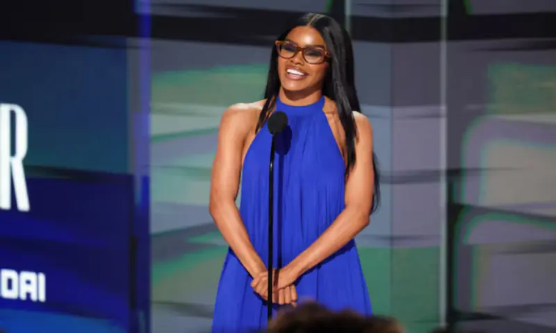 Teyana Taylor accepts the Icon of the Year award during the 26th BET Awards at Peacock Theatre in Los Angeles, California, US. -- Reuters