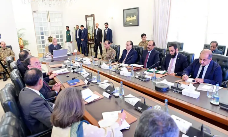 Prime Minister Shehbaz Sharif chairs a high-level meeting on population welfare in Islamabad on Tuesday. Radio Pakistan