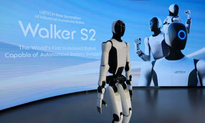 A humanoid robot at the UBTECH showroom during a government‑organised media trip in Shenzhen, Guangdong province, China. -- Reuters A humanoid robot at the UBTECH showroom during a government‑organised media trip in Shenzhen, Guangdong province, China. -- Reuters